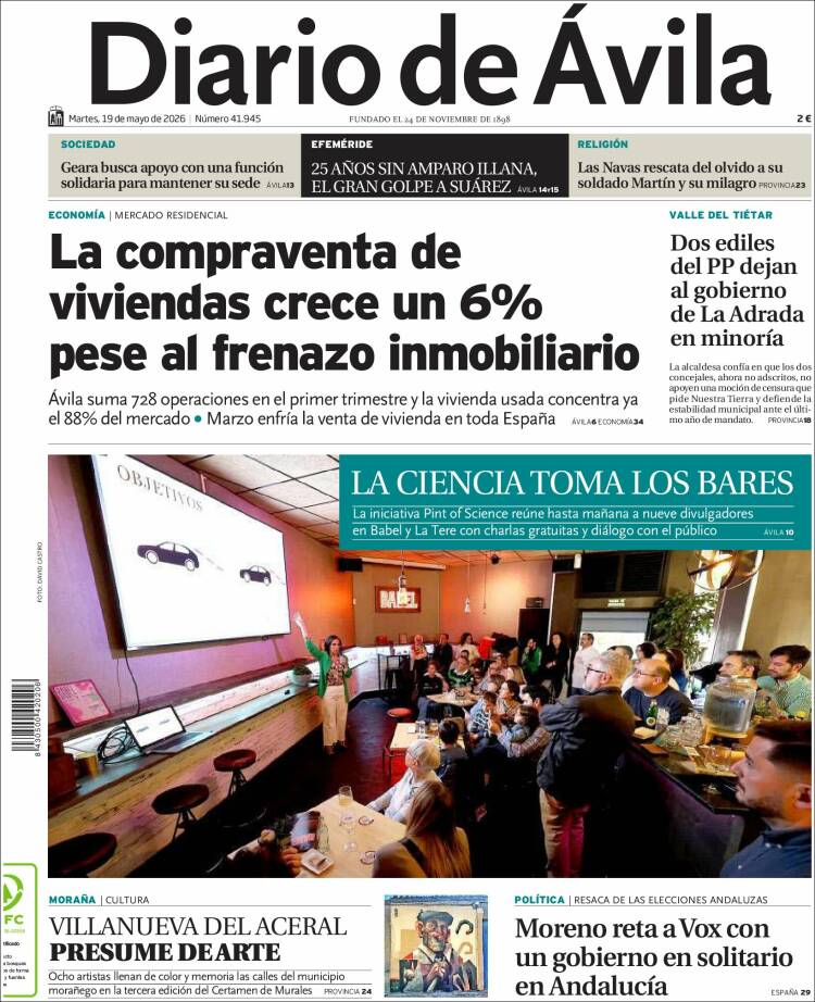 Portada de Diario de Ávila (Espa&ntilde;a)