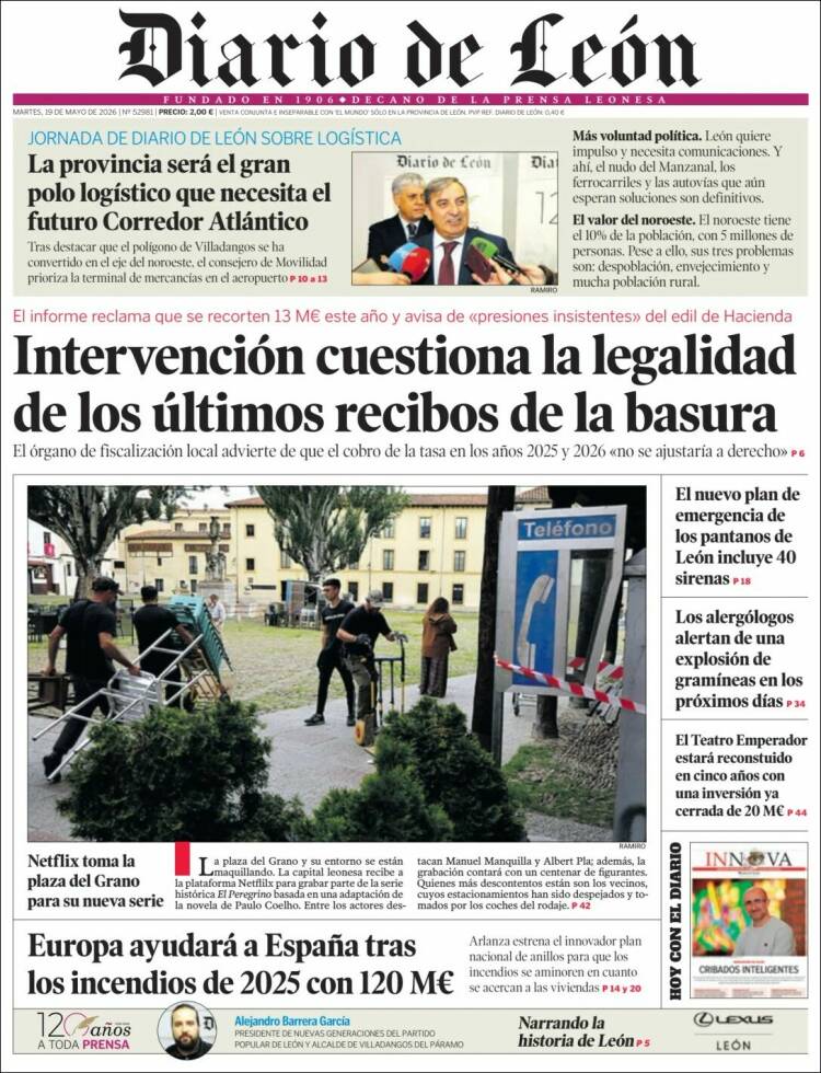 Portada de Diario de León (Espa&ntilde;a)