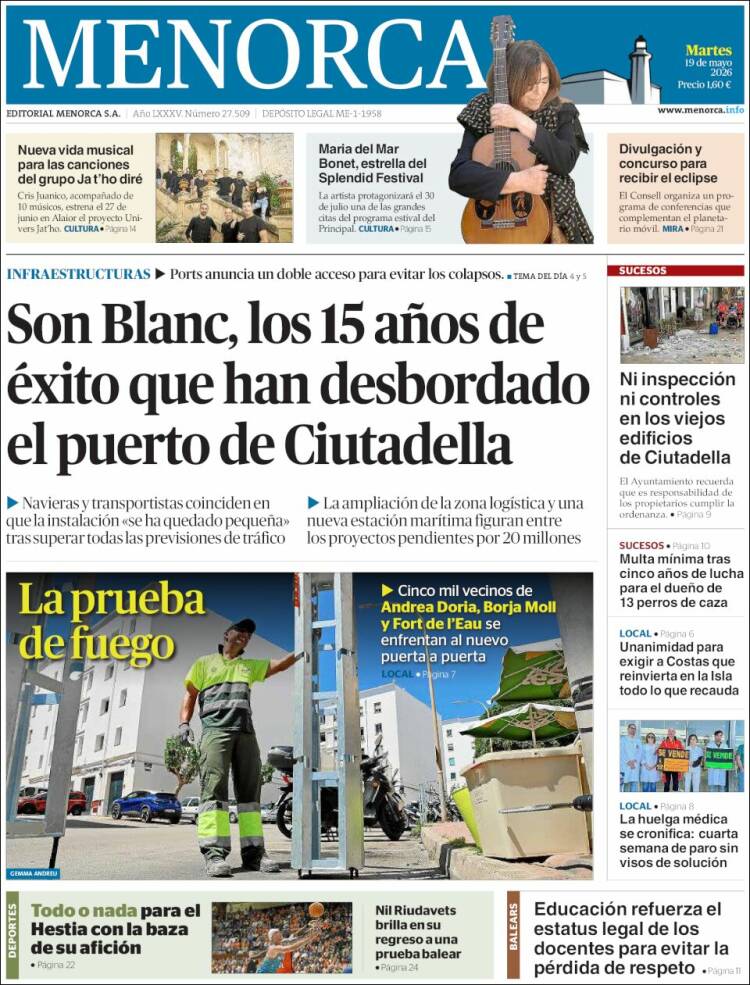 Portada de Menorca - Diario Insular (Espa&ntilde;a)