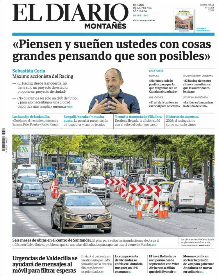 Portada de El Diario Montañés (Espa&ntilde;a)