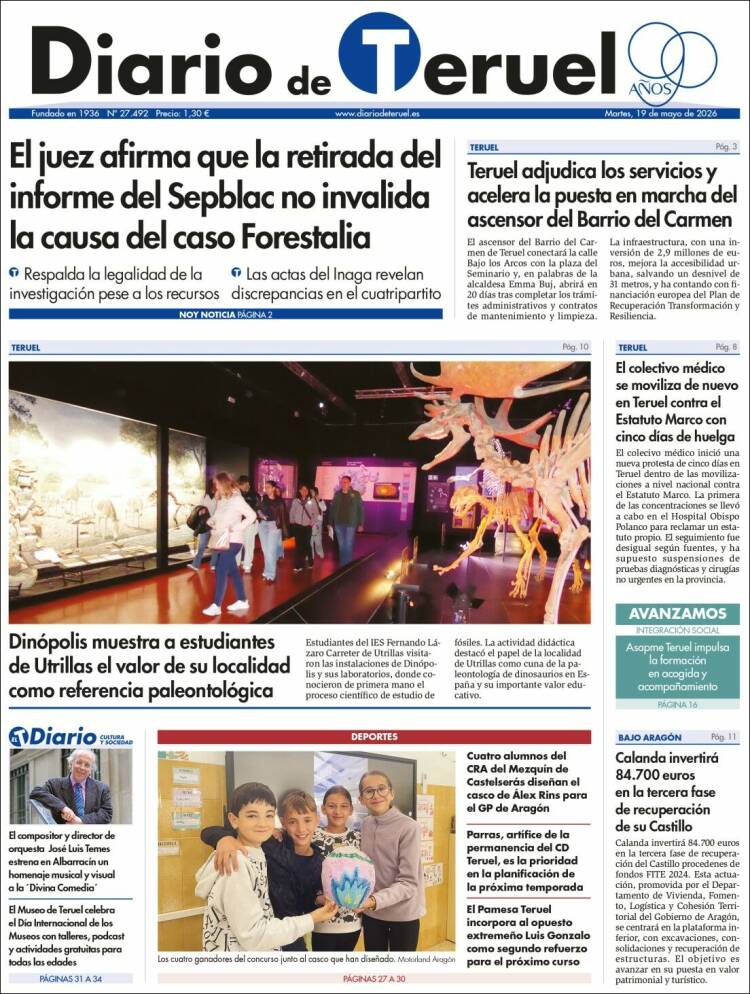 Portada de Diario de Teruel (Espa&ntilde;a)