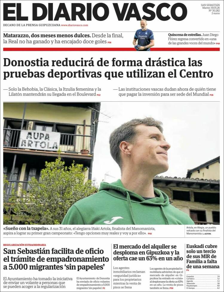 Portada de Diario Vasco (Espa&ntilde;a)