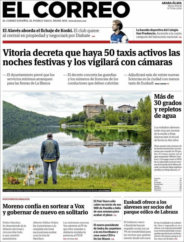 Portada de El Correo - Álava (Espa&ntilde;a)