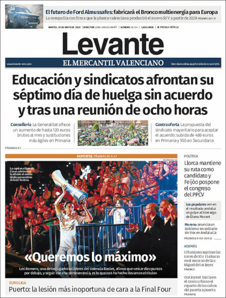 Portada de Levante (Espa&ntilde;a)