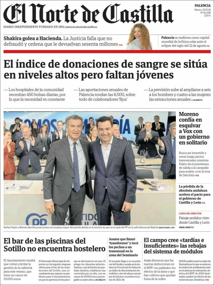 Portada de Norte de Castilla - Palencia (Espa&ntilde;a)