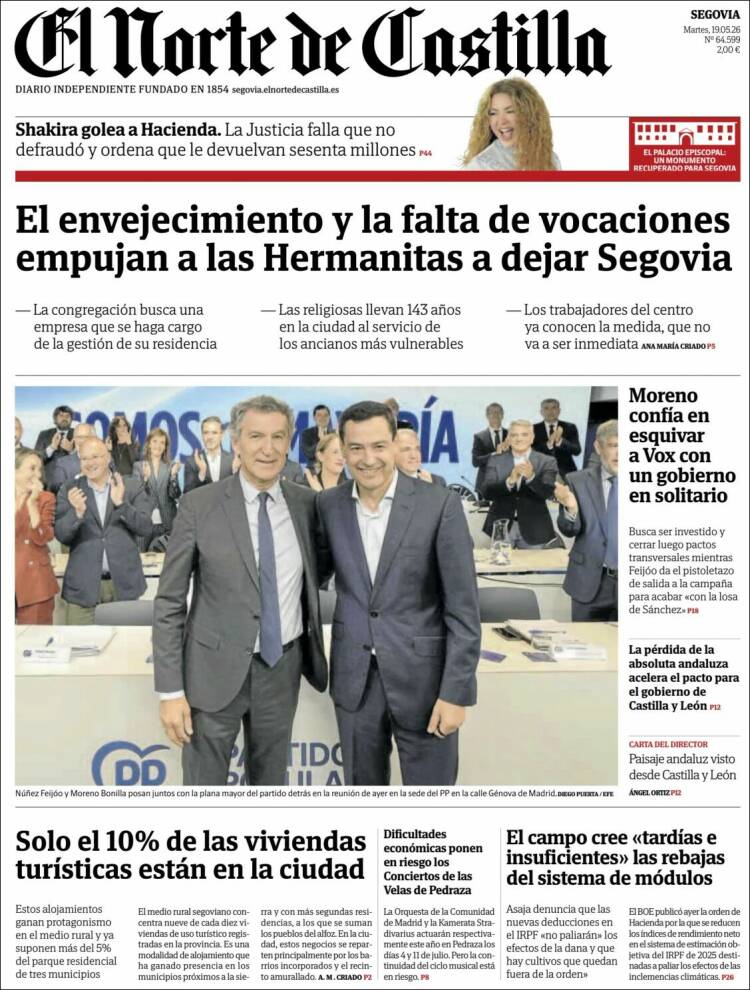 Portada de Norte de Castilla - Segovia (Espa&ntilde;a)