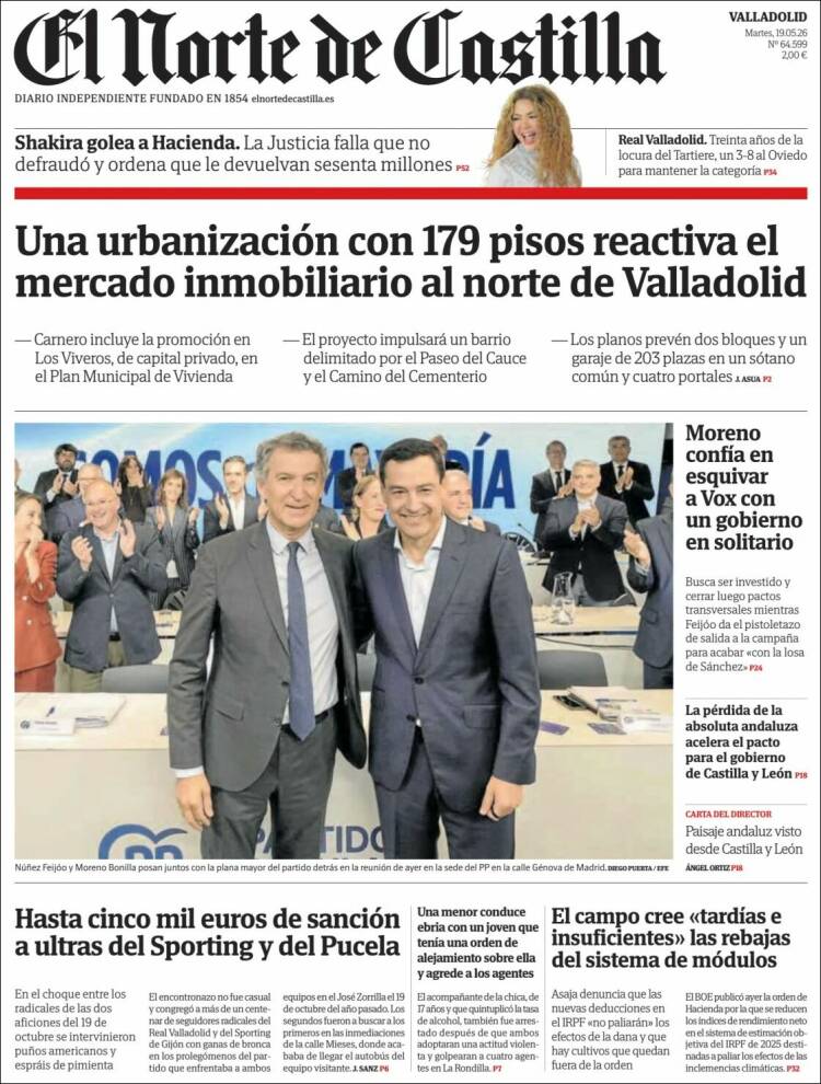 Portada de Norte de Castilla - Valladolid (Espa&ntilde;a)
