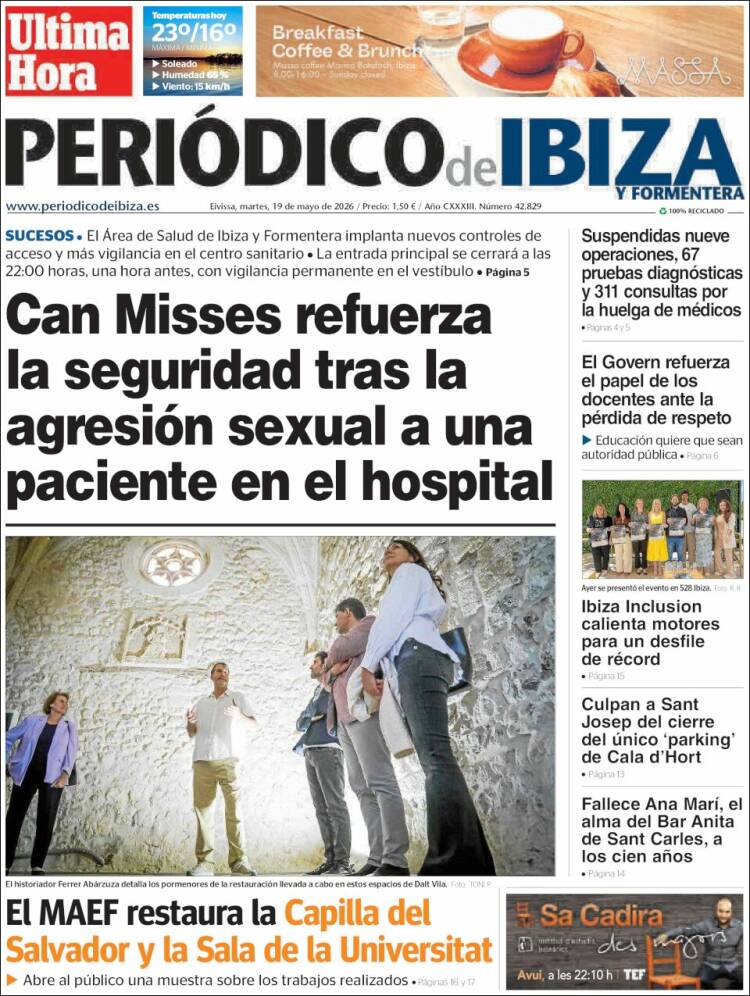 Portada de Periódico de Ibiza (Espa&ntilde;a)