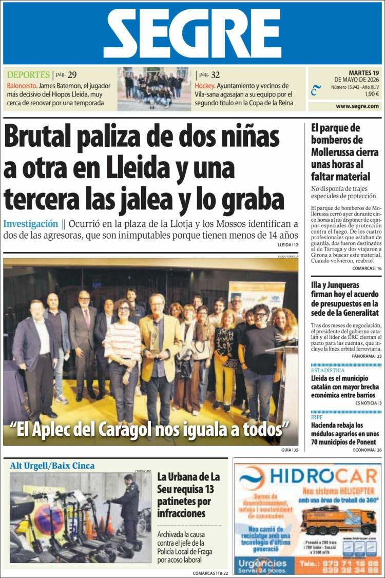 Portada de Segre  (Espa&ntilde;a)