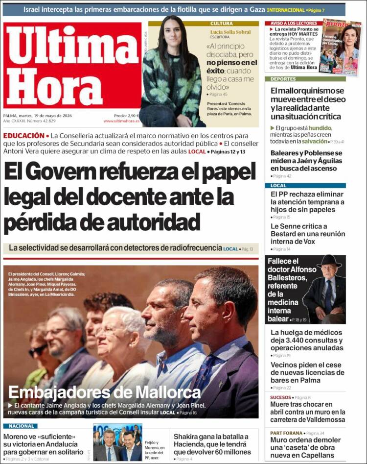 Portada de Última Hora (Espa&ntilde;a)