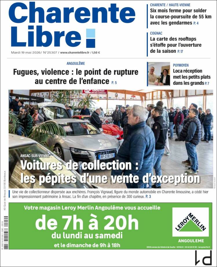 Portada de Charente Libre (Francia)
