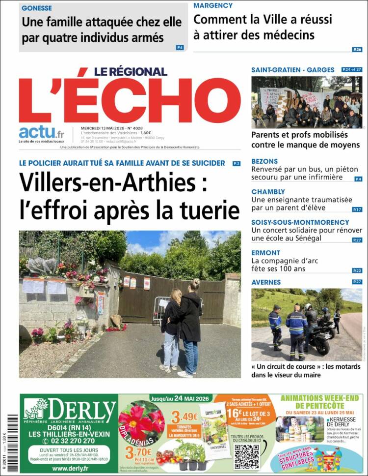 Portada de L'Echo de la Haute-Vienne (Francia)