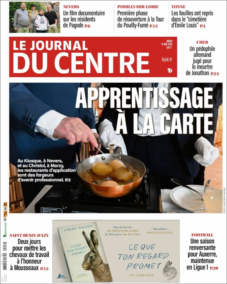 Portada de Le Journal du Centre (Francia)