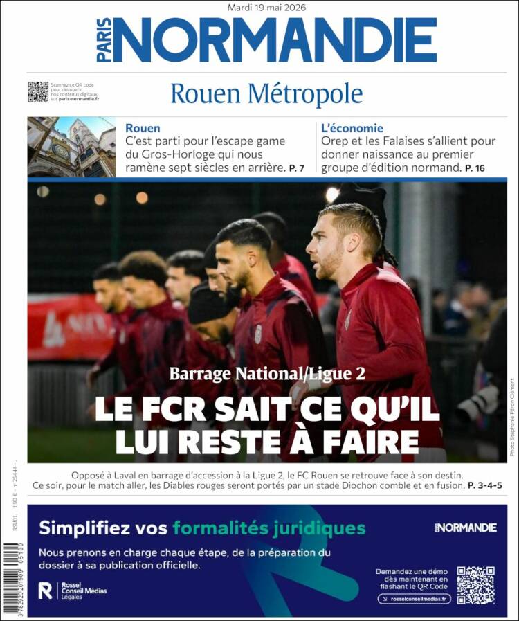 Portada de Paris Normandie (Francia)