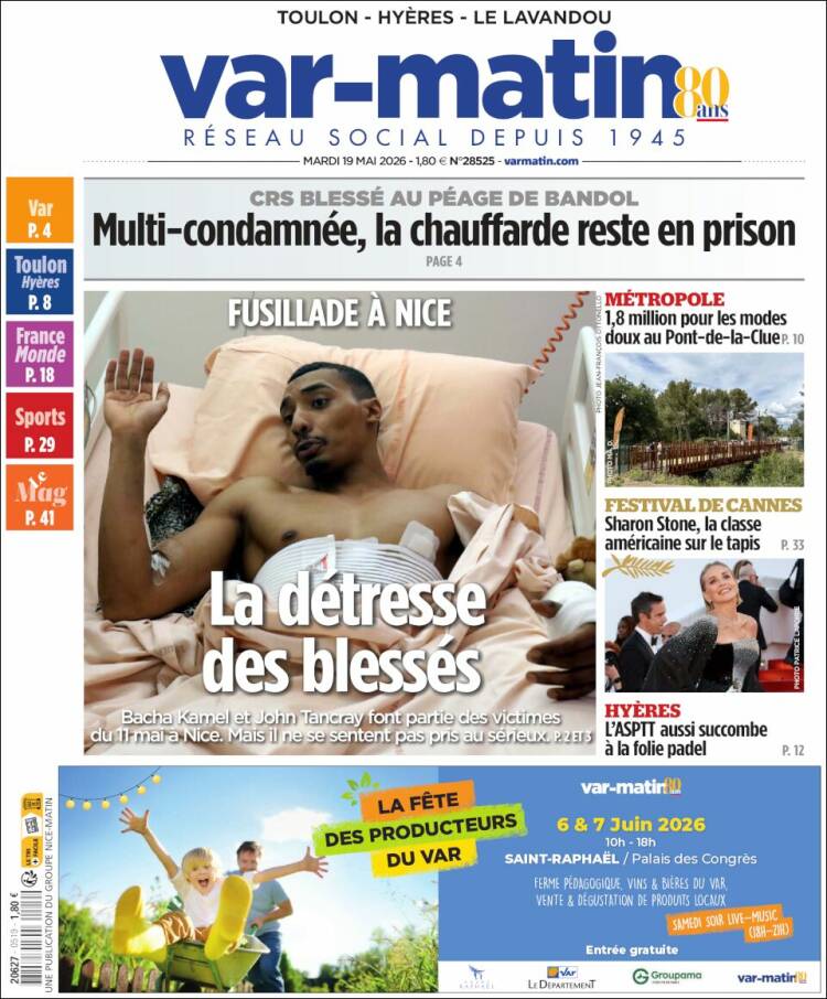 Portada de Var-Matin (Francia)