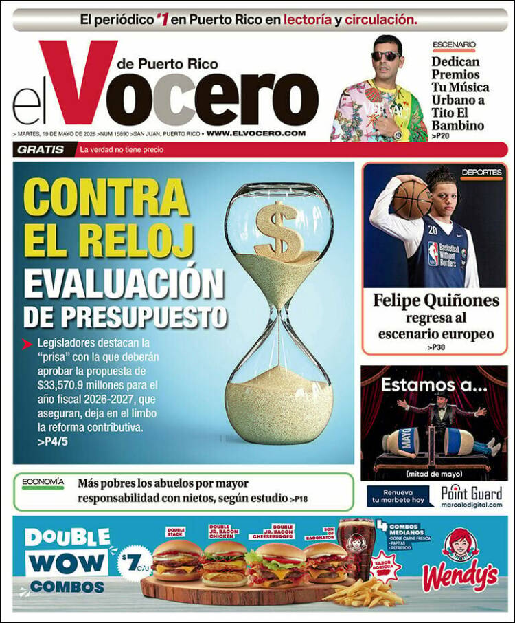Portada de Vocero (Puerto Rico)