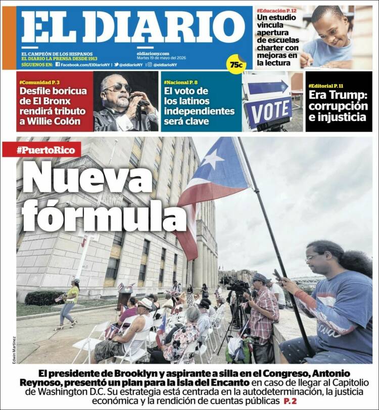 Portada de El Diario NY (USA)
