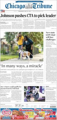 Portada de Chicago Tribune (USA)