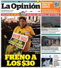 Portada de La Opinión (USA)