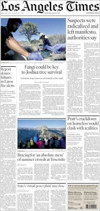 Portada de Los Angeles Times (USA)