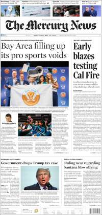 Portada de San Jose Mercury News (USA)