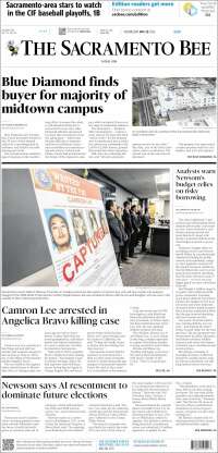 Portada de The Sacramento Bee (USA)
