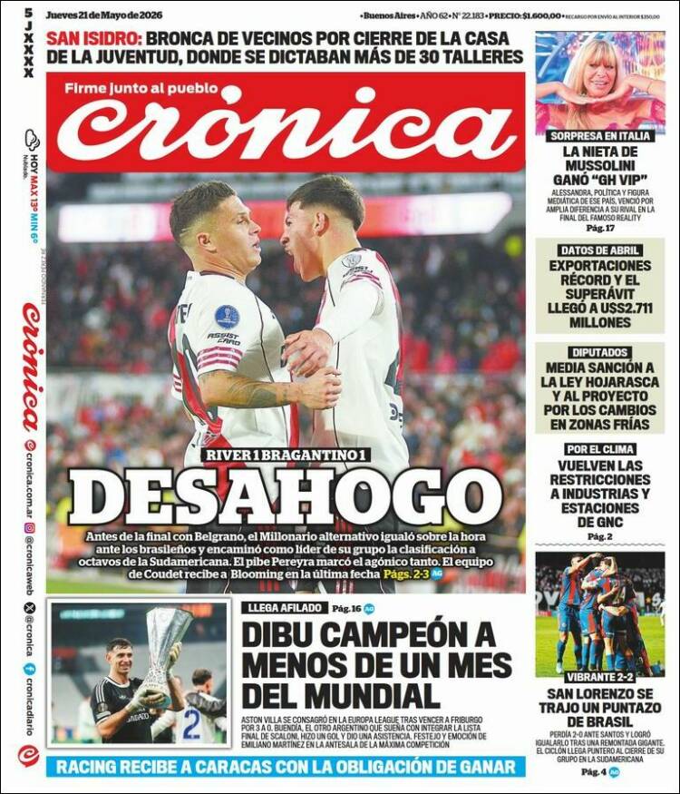 Portada de La Voz del Chaco (Argentina)