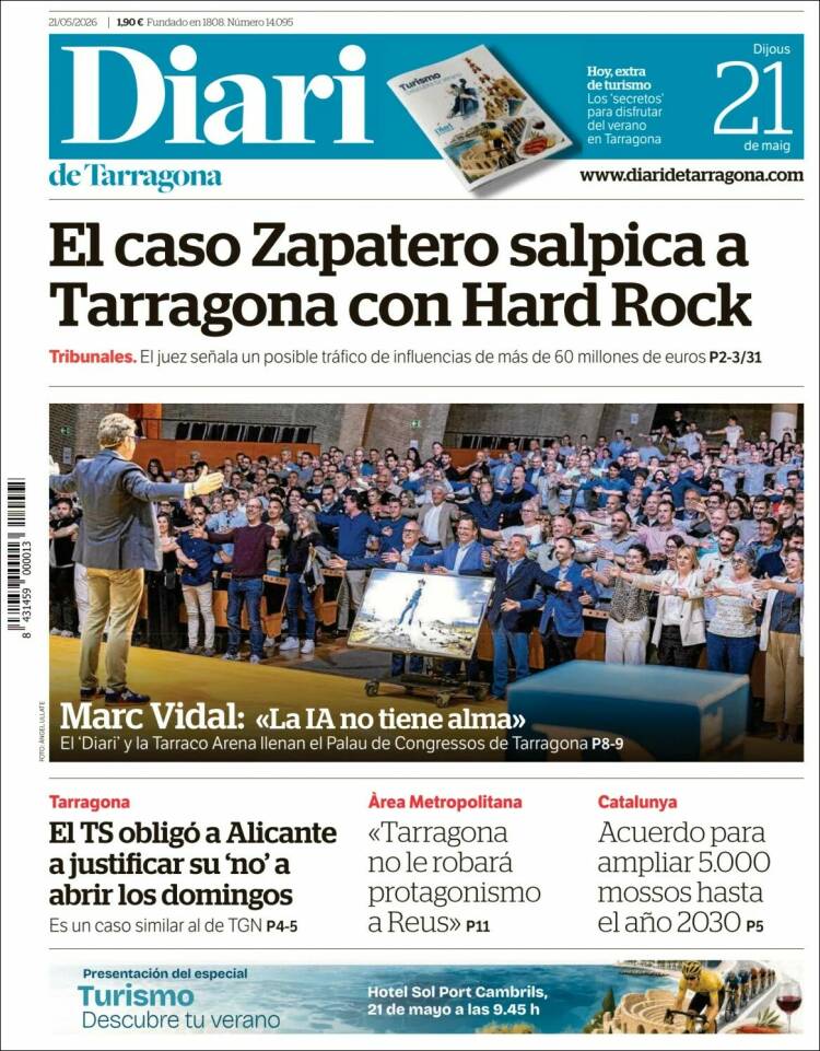 Portada de Diari de Tarragona (Espa&ntilde;a)