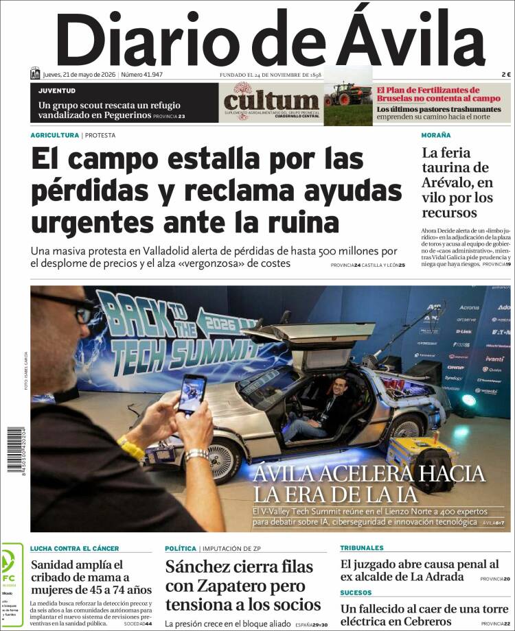 Portada de Diario de Ávila (Espa&ntilde;a)