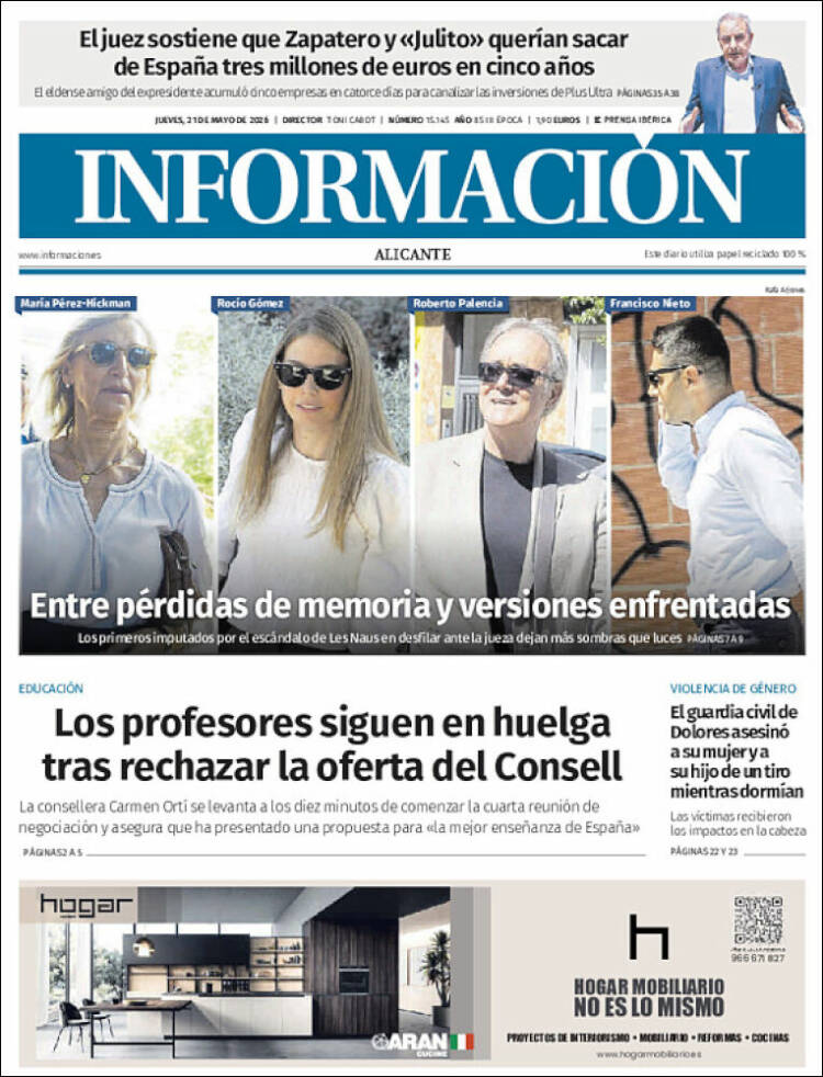 Portada de Diario Información (Espa&ntilde;a)