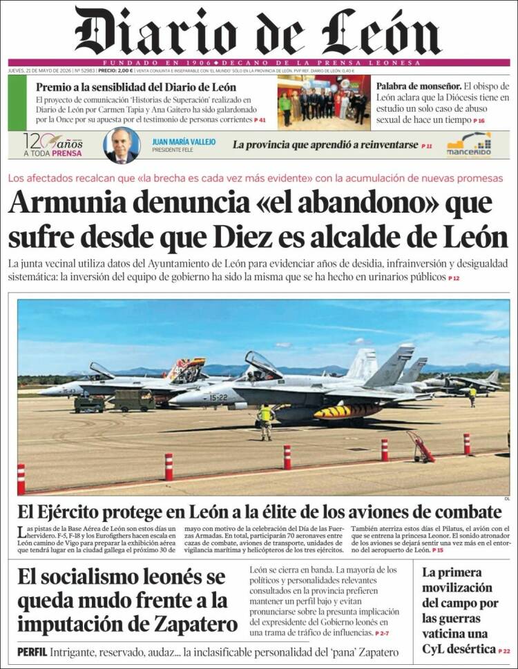Portada de Diario de León (Espa&ntilde;a)