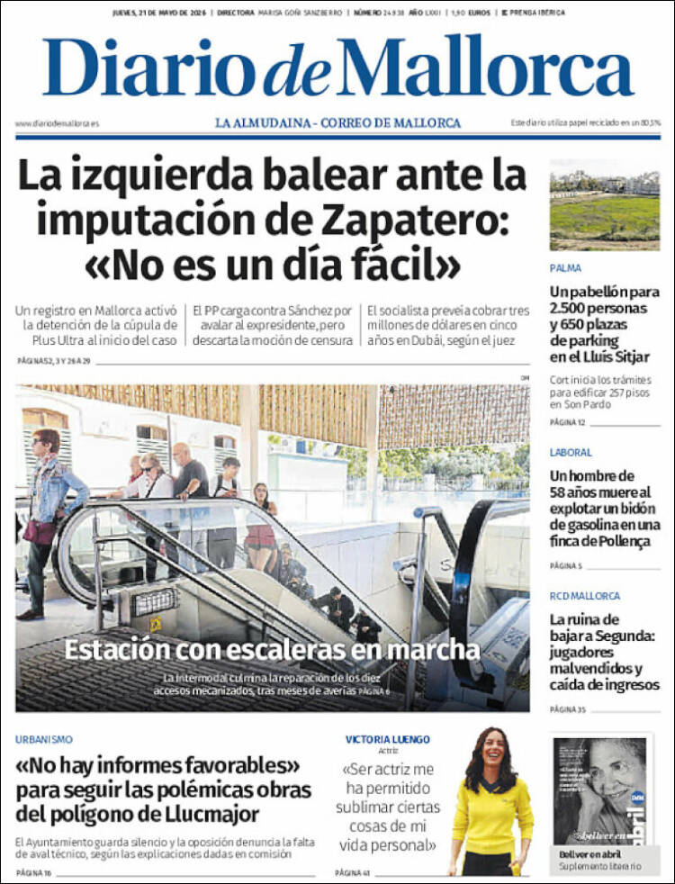 Portada de Diario de Mallorca (Espa&ntilde;a)