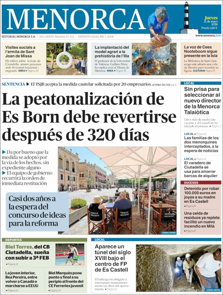 Portada de Menorca - Diario Insular (Espa&ntilde;a)