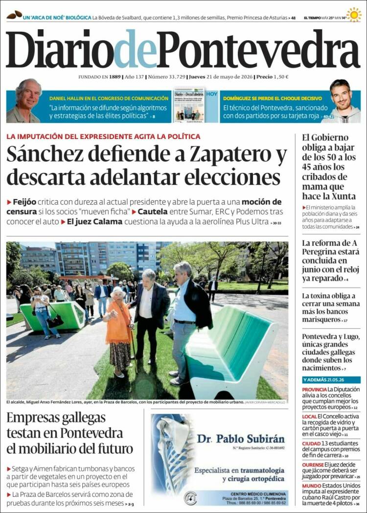 Portada de Diario de Pontevedra (Espa&ntilde;a)