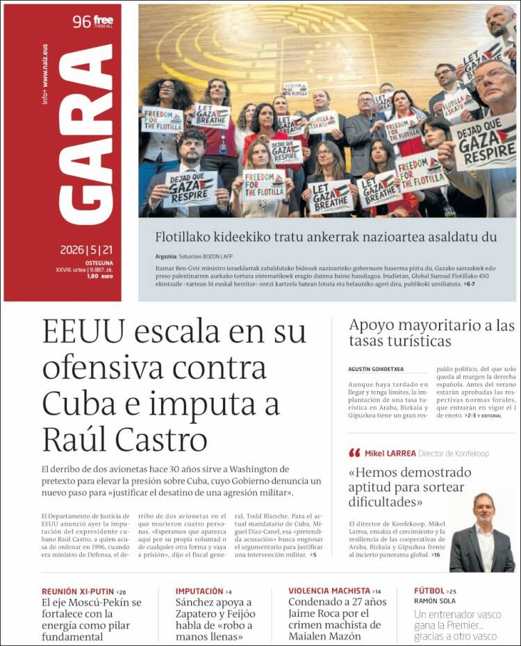 Portada de Gara (Espa&ntilde;a)