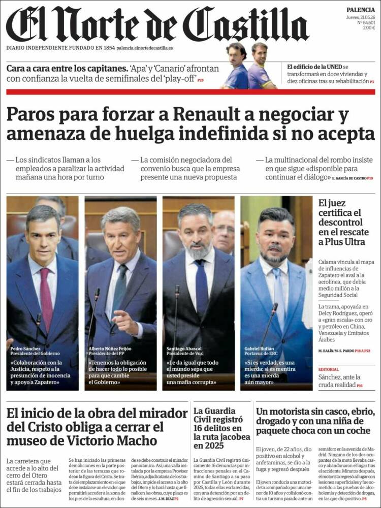 Portada de Norte de Castilla - Palencia (Espa&ntilde;a)