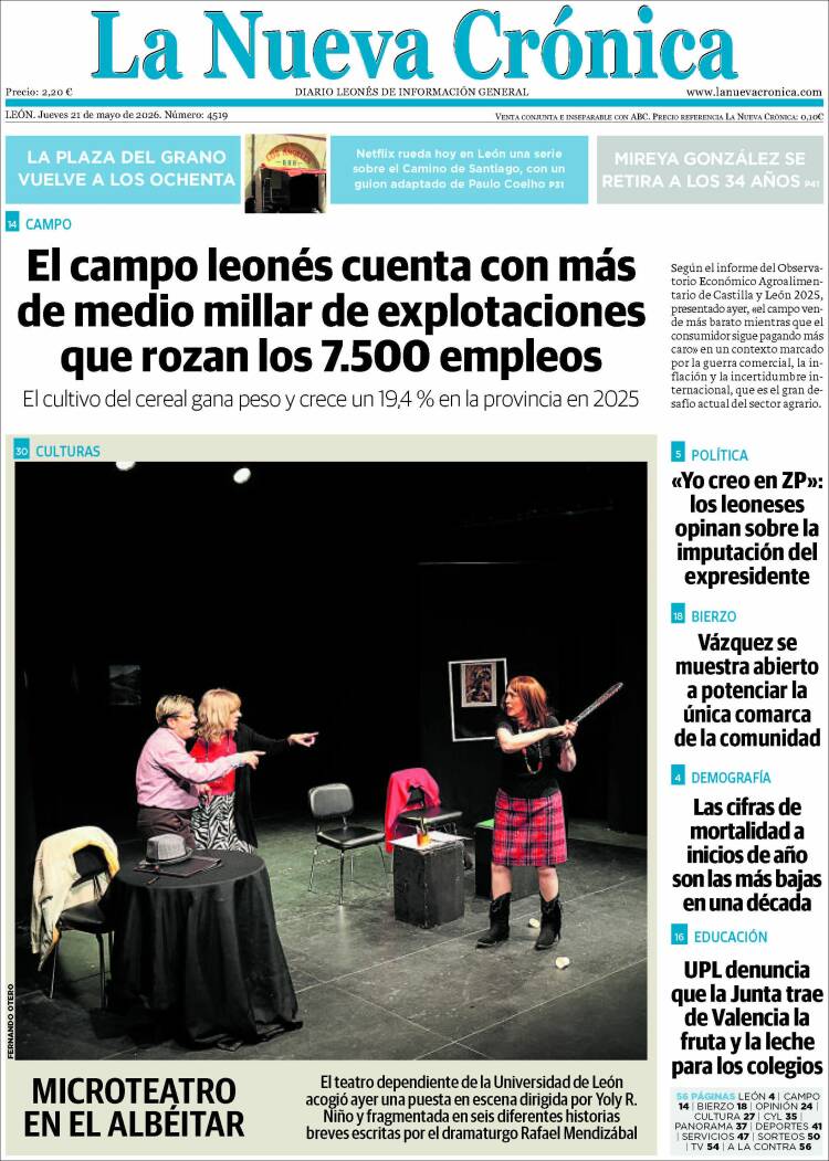 Portada de La Nueva Crónica (Espa&ntilde;a)