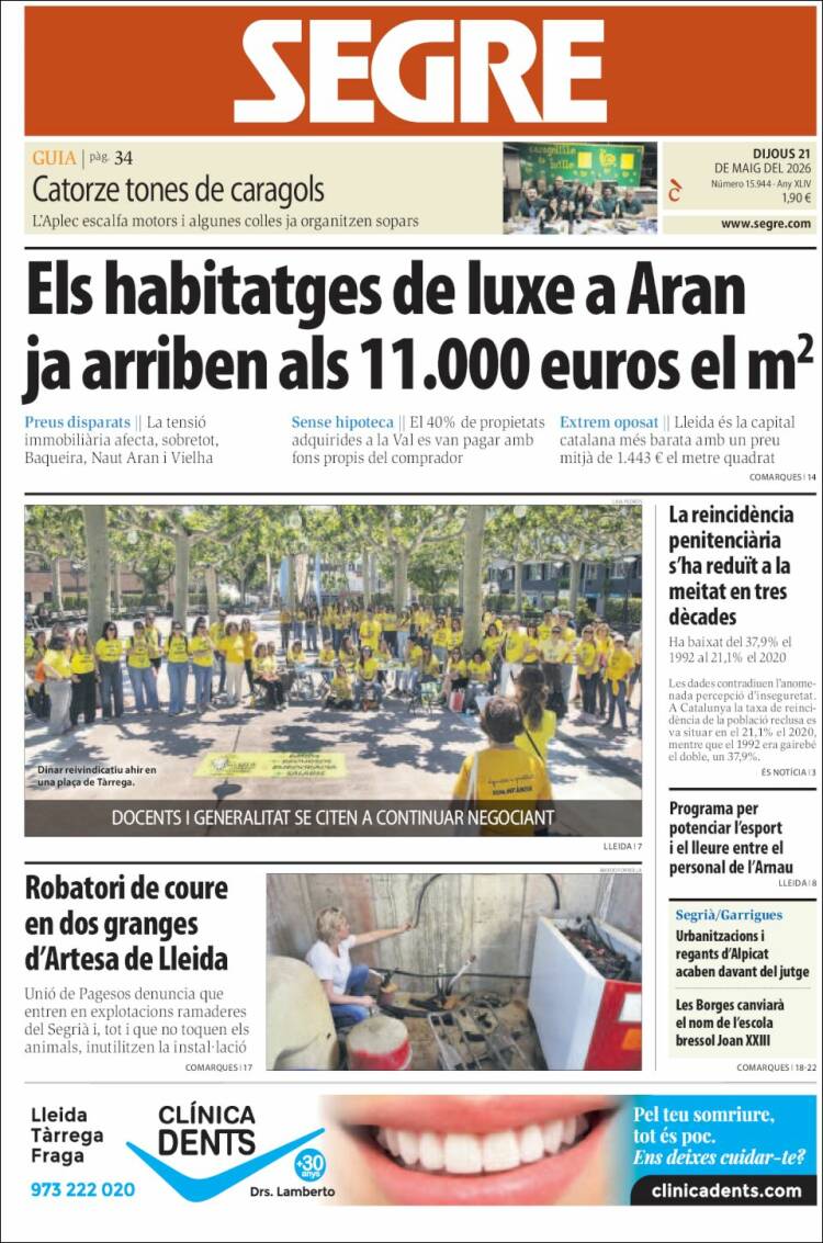 Portada de Segre (Espa&ntilde;a)