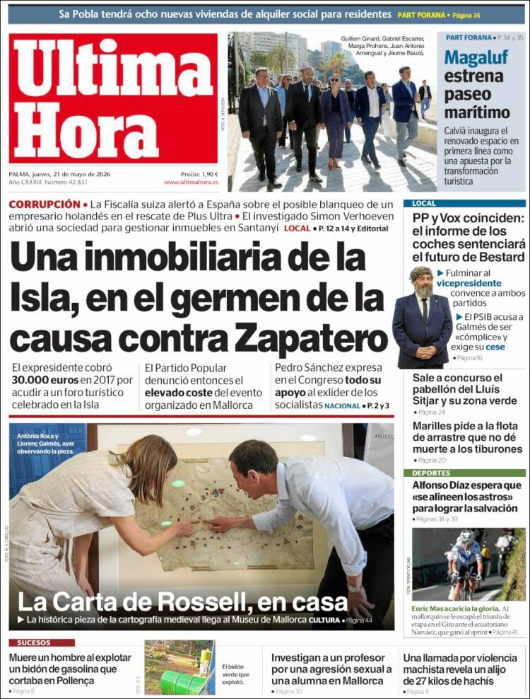 Portada de Última Hora (Espa&ntilde;a)