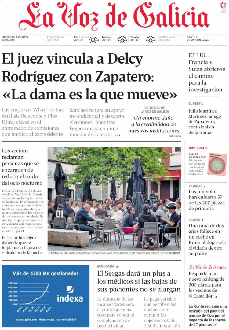 Portada de La Voz de Galicia (Espa&ntilde;a)