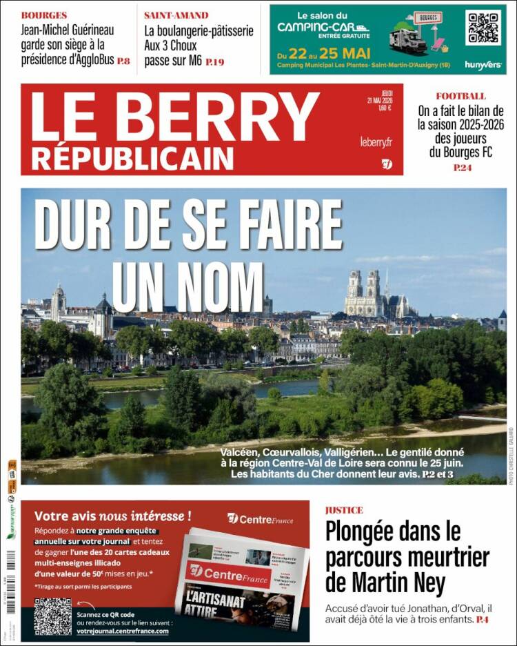 Portada de Berry Republicain (Francia)