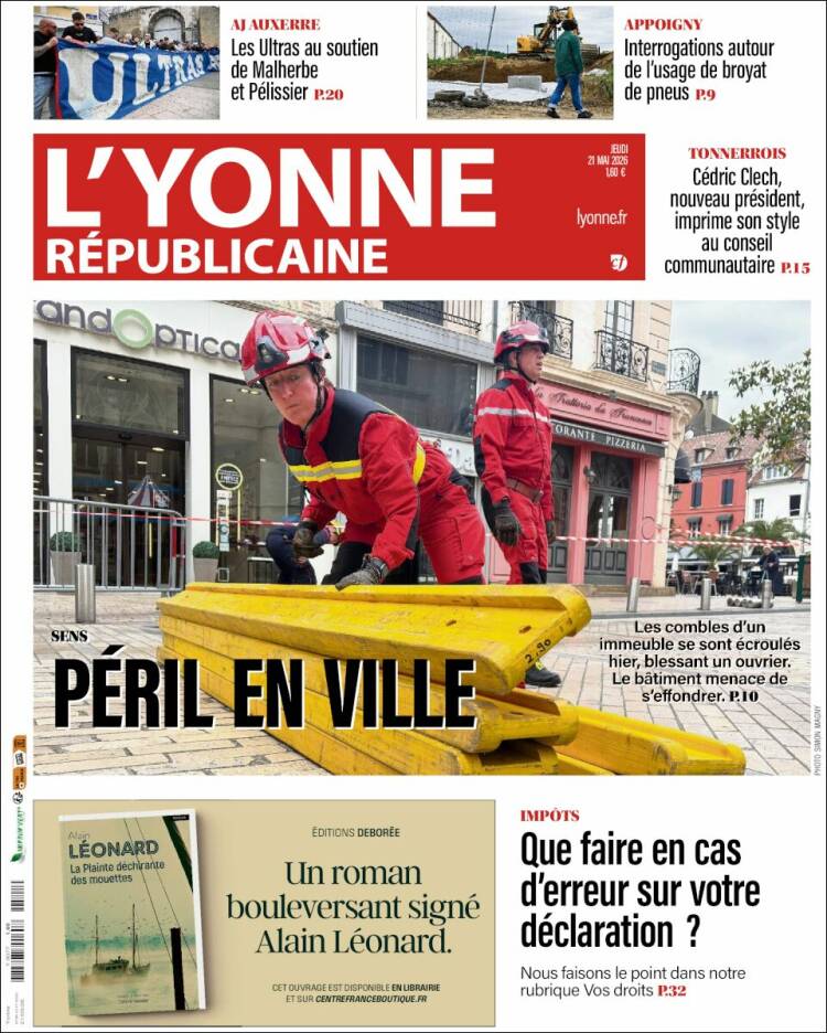 Portada de L'Yonne-Républicaine (Francia)