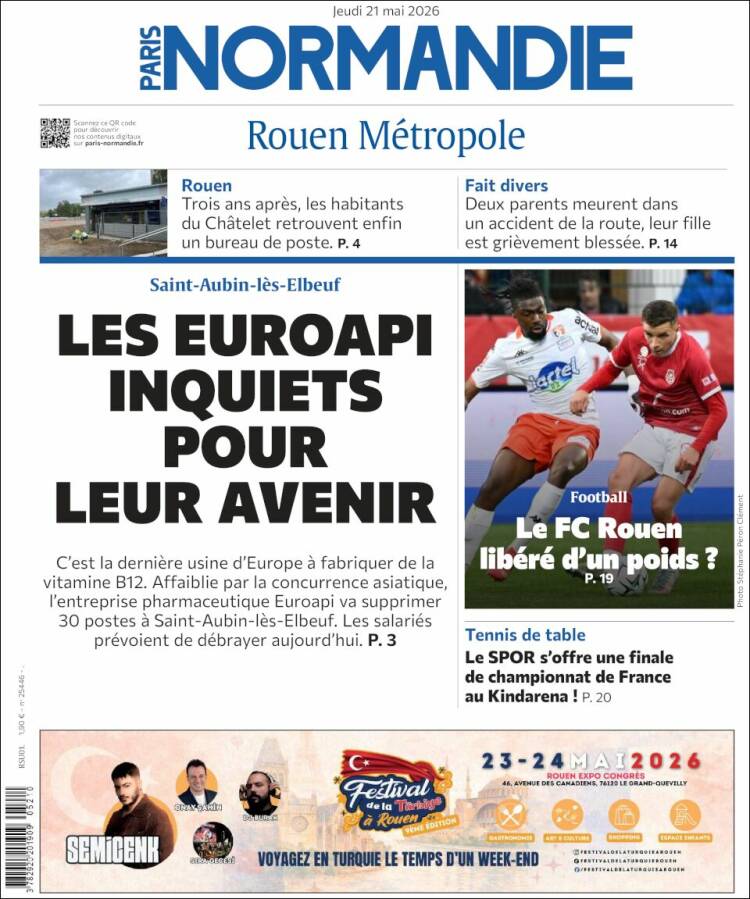 Portada de Paris Normandie (Francia)