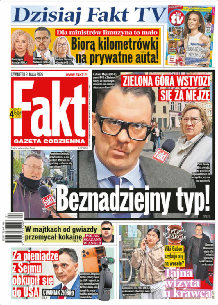 Portada de Fakt (Polonia)