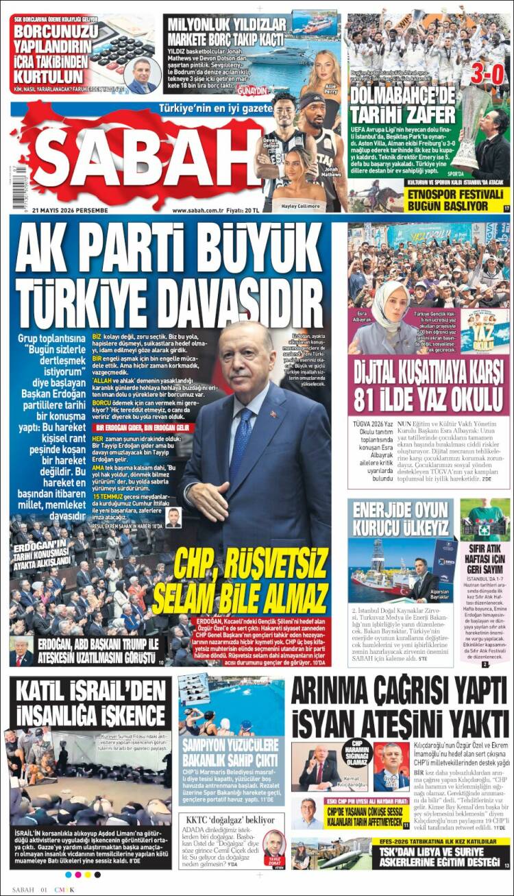 Portada de Sabah (Turqu&iacute;a)