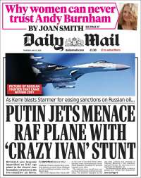 Portada de Daily Mail (Royaume-Uni)