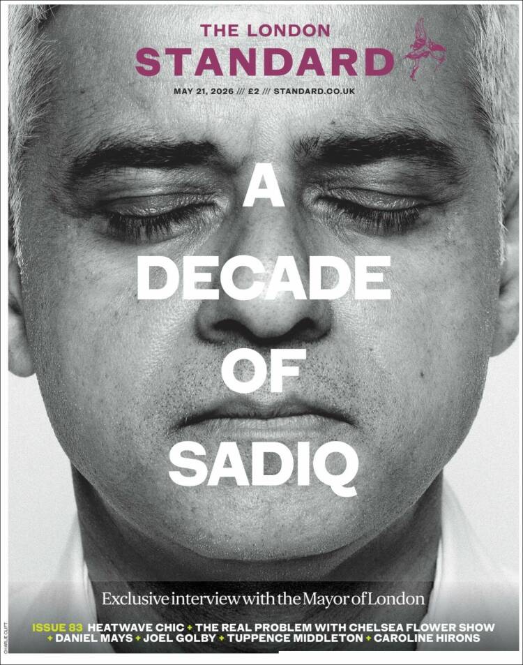 Portada de Evening Standard (Reino Unido)