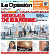 Portada de La Opinión (USA)