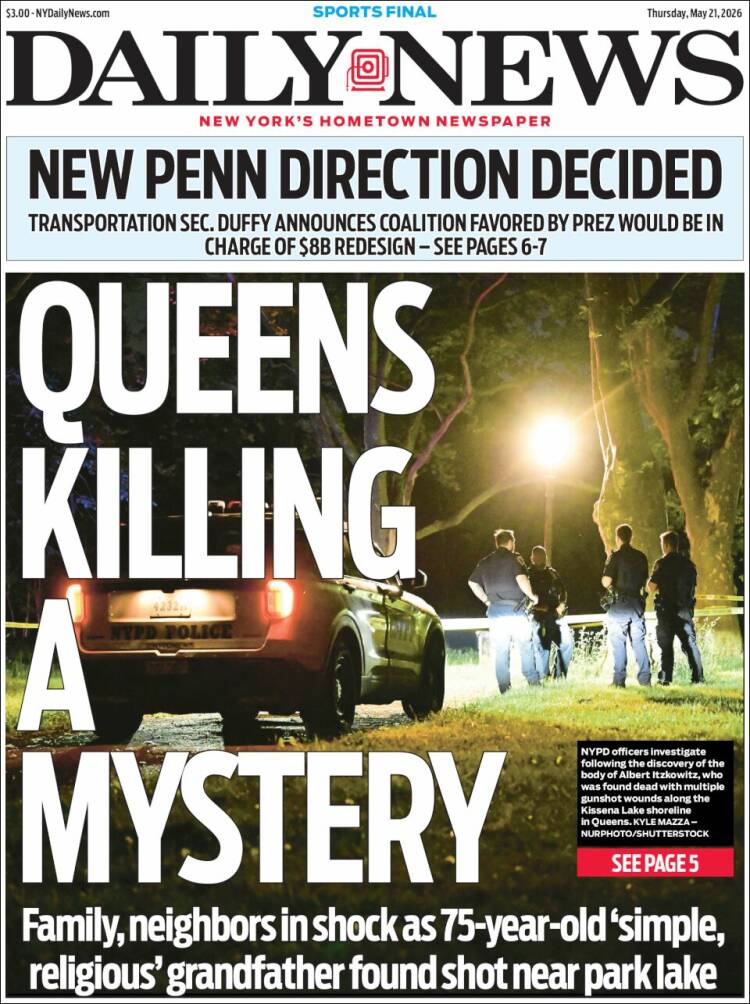 Portada de Daily News - New York (USA)
