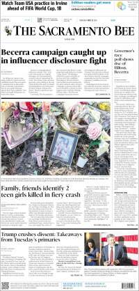 Portada de The Sacramento Bee (USA)